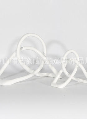 极速北欧极简约几何拱形不规则弧线条摆件现代创意客W厅售楼部软