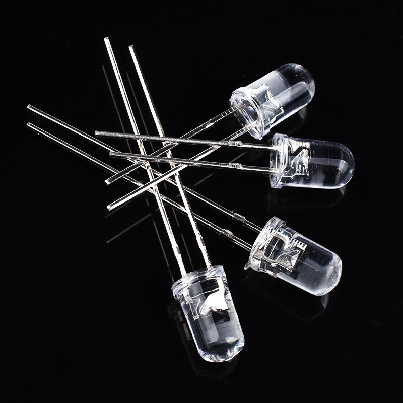 。3mm 5mm发光二极管 F3F5 LED灯珠白发白/红绿蓝黄紫粉/色（50只