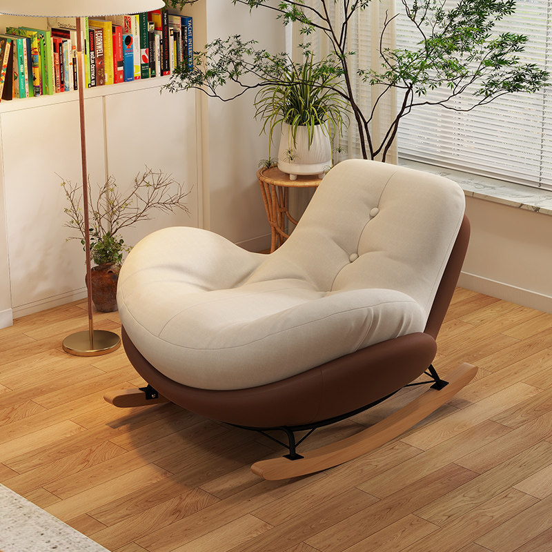 蛋壳摇摇椅大人躺椅阳台家用单人休闲椅客厅轻奢逍遥椅懒人沙发椅,淘宝优惠券,粉丝福利购,淘宝优惠卷