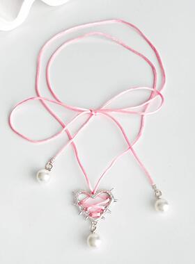 Sweet Women Pearl Pendant Necklace spicy Girl clavicle chain