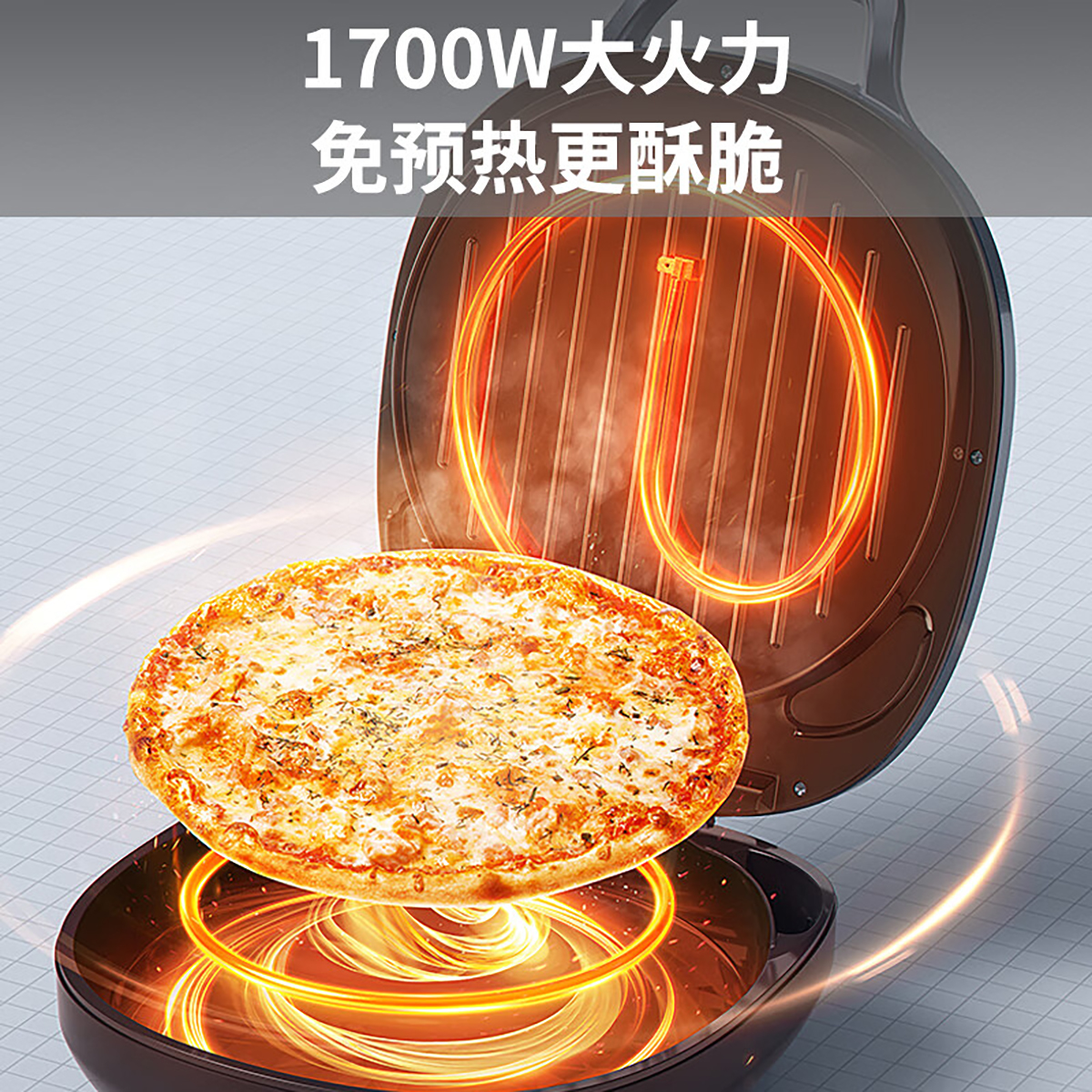九阳电饼铛家用双面加热薄饼机烙饼不沾锅煎饼加深煎锅新款GK128