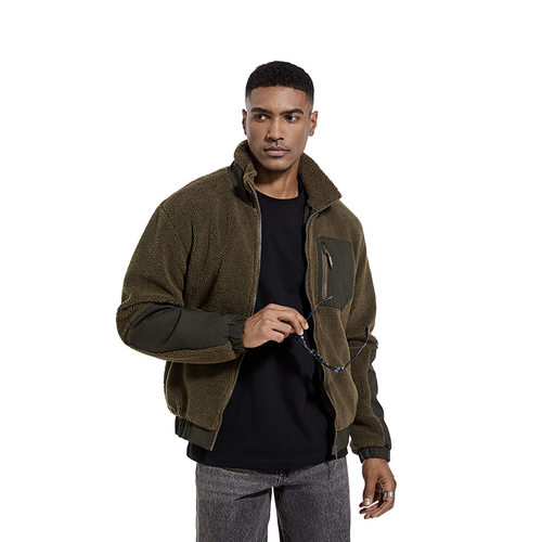 Winter Fleece Jacket Men Warm Streetwear Zipper Coat休闲外套 - 图0