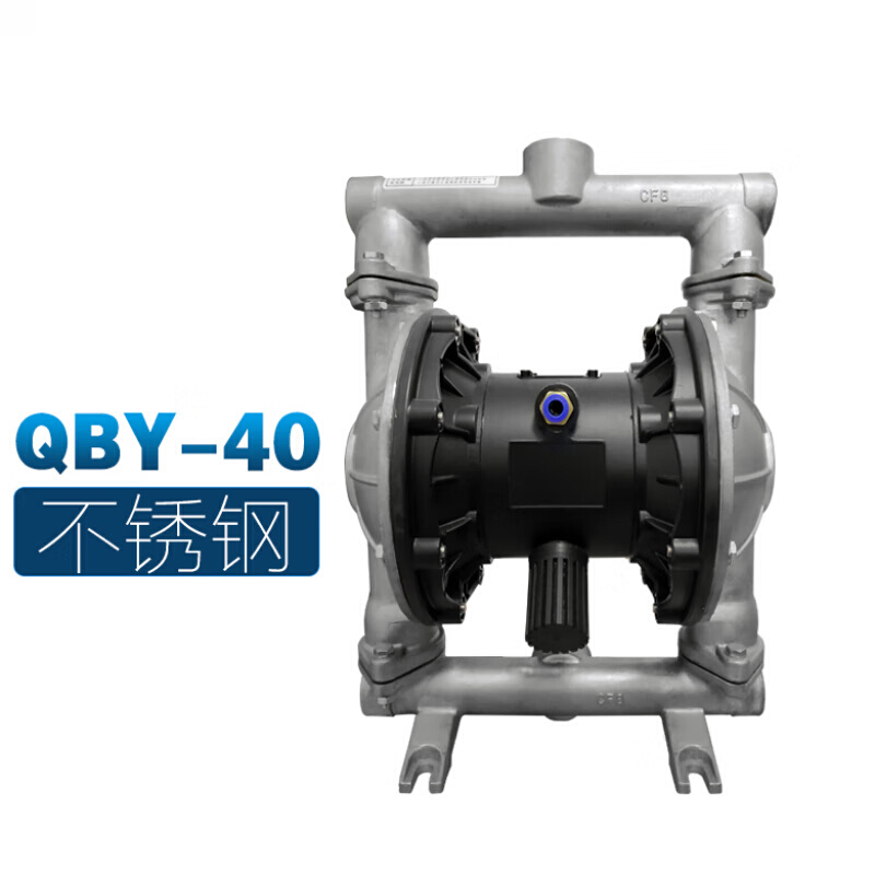 御燎QBY15/20/25/40铝合金气动隔膜泵铸铁不锈钢耐腐蚀抽胶泵工程 - 图3