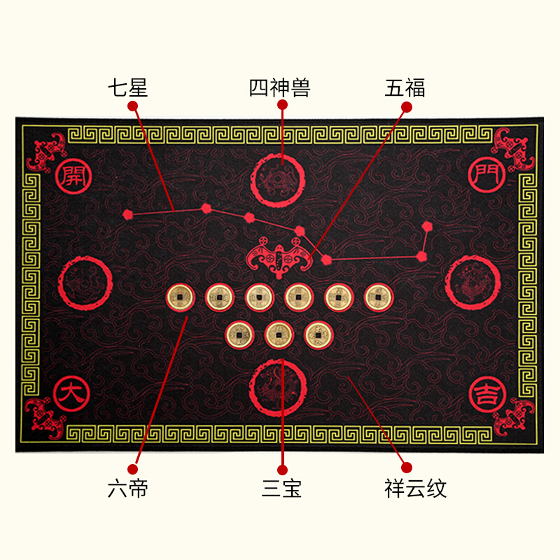 福星地垫门槛压铜钱好运进门大红色防滑垫脚招财进宝玄关客厅地毯 - 图1