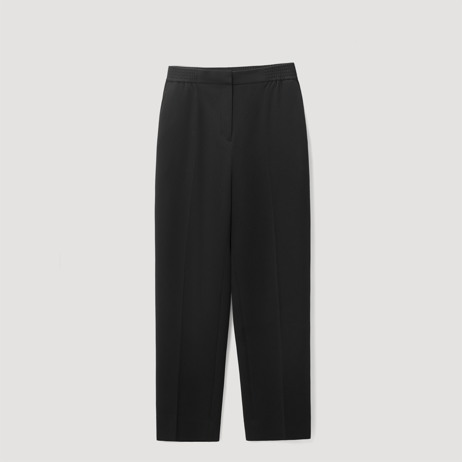 OVVOutlet秋冬新款女装日本进口三醋酸侧后腰松紧休闲通勤长裤