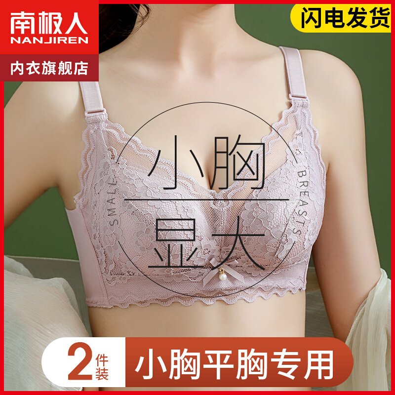 内衣女小胸聚拢收副乳防下垂上托无钢圈性惑文胸罩2021年新款爆款 - 图0