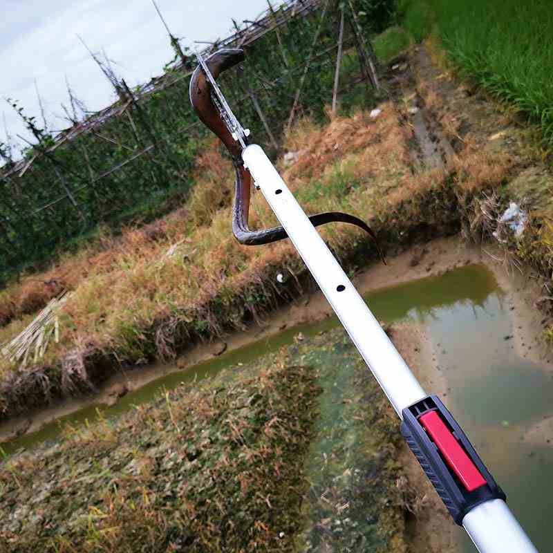 蛇钩钳夹防脱蛇钩可伸缩不锈钢防滑黄鳝夹子铝合金加长杆防蛇工具 - 图2