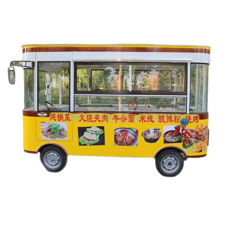 美食街多功能移动早餐车路边流动售卖车电动小吃车摆摊车加工定制 - 图3
