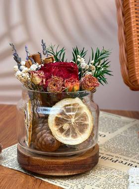 肉桂生财摆件聚财开运香薰玻璃瓶装饰客厅床头工位办公室礼物