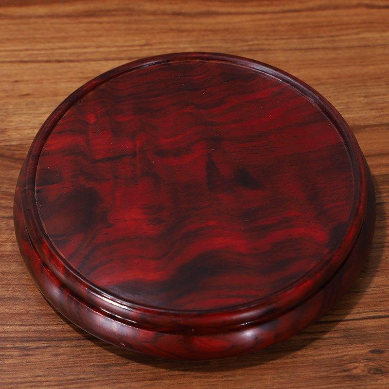 红酸枝整料圆形矮款实木底座花瓶茶壶古董香炉S盆景佛像摆件托架,淘宝优惠券,粉丝福利购,淘宝优惠卷