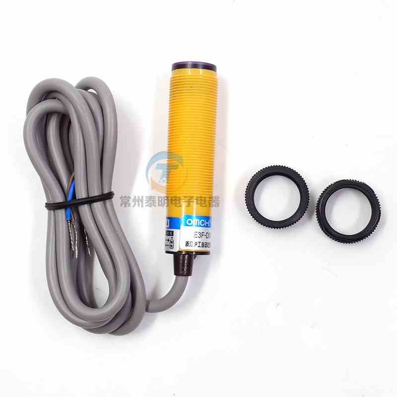 沪工三线24v光电开关E3F-DS10P1 12vDC PNP直流常开M18感应传感器 - 图2
