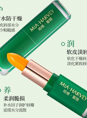 胡萝卜素温感变色润唇膏滋润保湿不易沾杯口红防干裂淡化唇纹显白