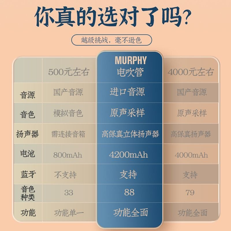 电吹管乐器国产电子萨克斯提琴单簧管葫芦丝竖笛专业老年人初学 - 图1