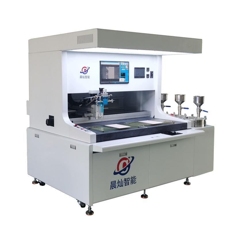 浙江晨灿CC-1200视觉定位点胶机水晶贴纸全自动视觉扫描滴塑机 - 图0
