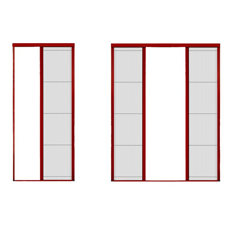 定制隐形折叠推拉纱门纱窗铝合金防蚊虫无轨伸缩式沙门免打孔门帘-图2