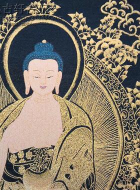 爆款古玩织锦画挂画苏绣刺绣画画唐卡人物画像收藏