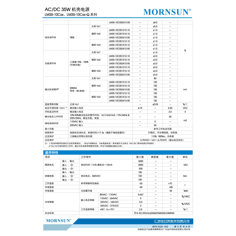 LM35-10C051212/10C051515-10 金升阳/MORNSUN LM35-10C052412-05 - 图1