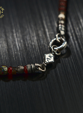 Arthur.k天照系列日本原创手工天然矿石925银珠项链 均码