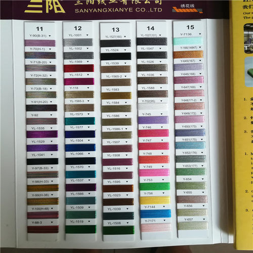 灰银粗线Y-111（600D）三阳金银丝电脑绣花线SY金银线MS密包线 - 图2