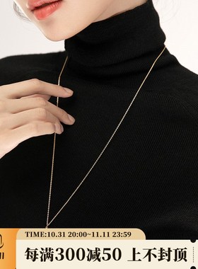 秋冬设计感极简金色长款毛衣链女长项链轻奢小众颈链高级长链配饰