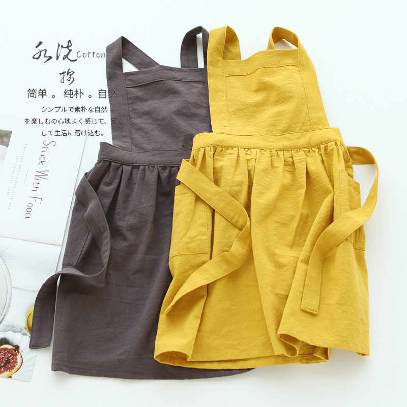 7607 Korean version of fashionable pure cotton kindergarten baby eating apron small children's bib painting reverse wear smock apron