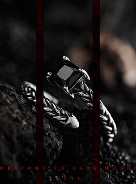 GUXI【星宿】冷淡风925银戒指男生高级感开口可调节指环时尚个性