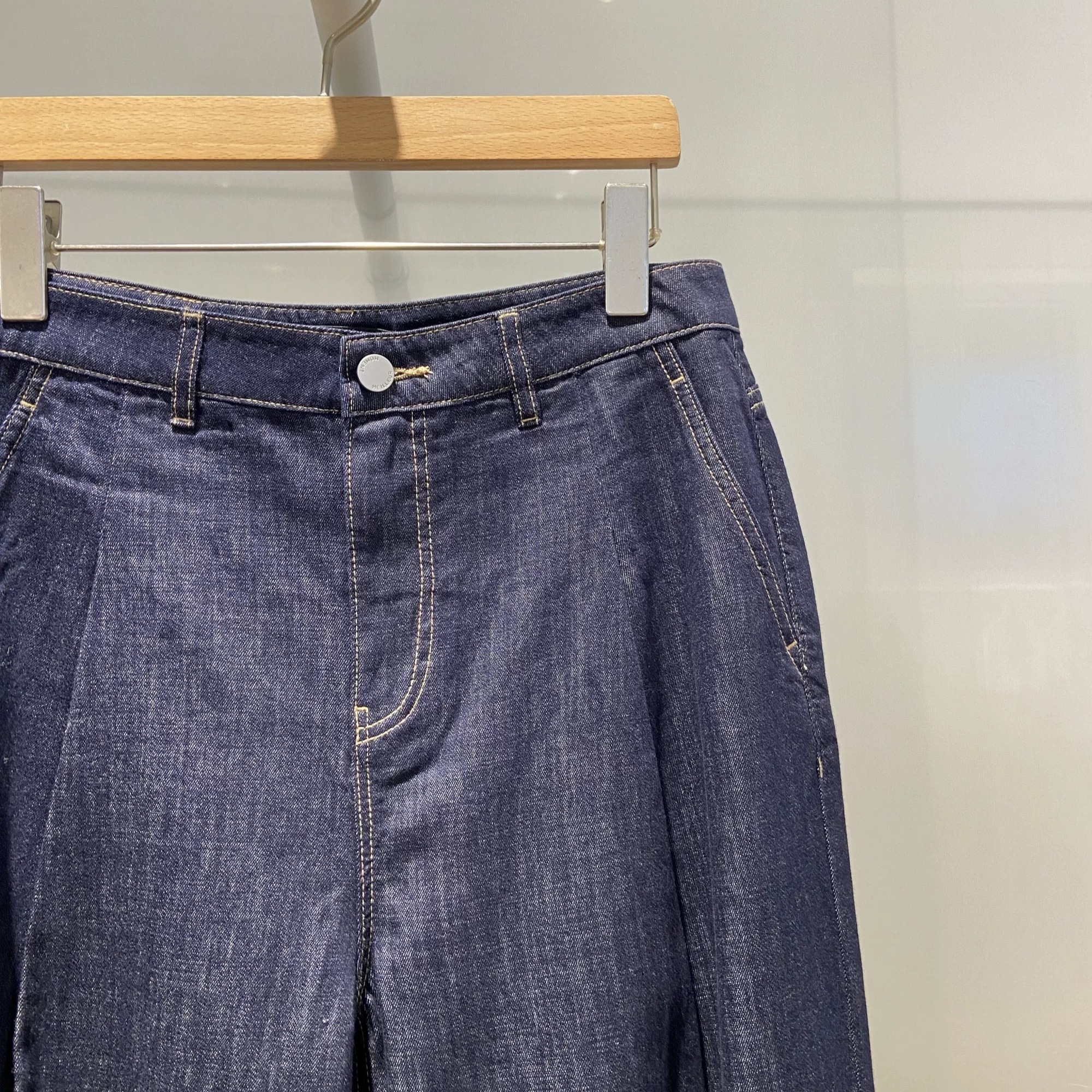 MM2025秋季新款国内代购高腰显瘦百搭直筒牛仔裤长裤女5G8252521 - 图1