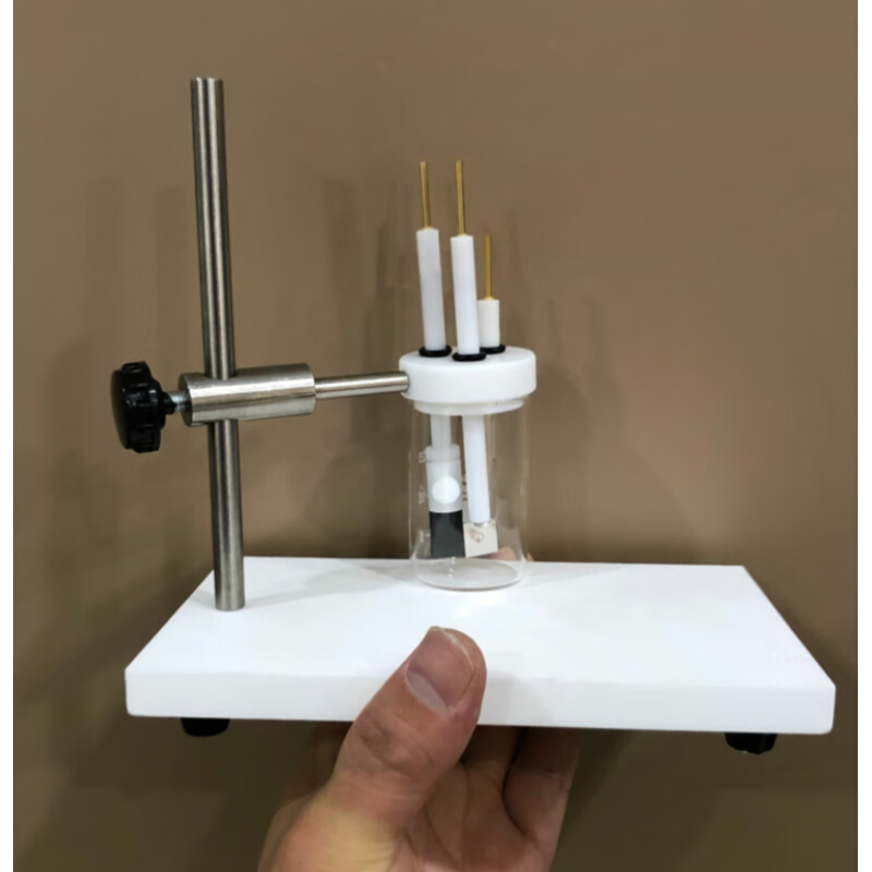 简易电解槽支架三电极电极槽支架50ml100ml25ml电极台架10ml支架- - 图3