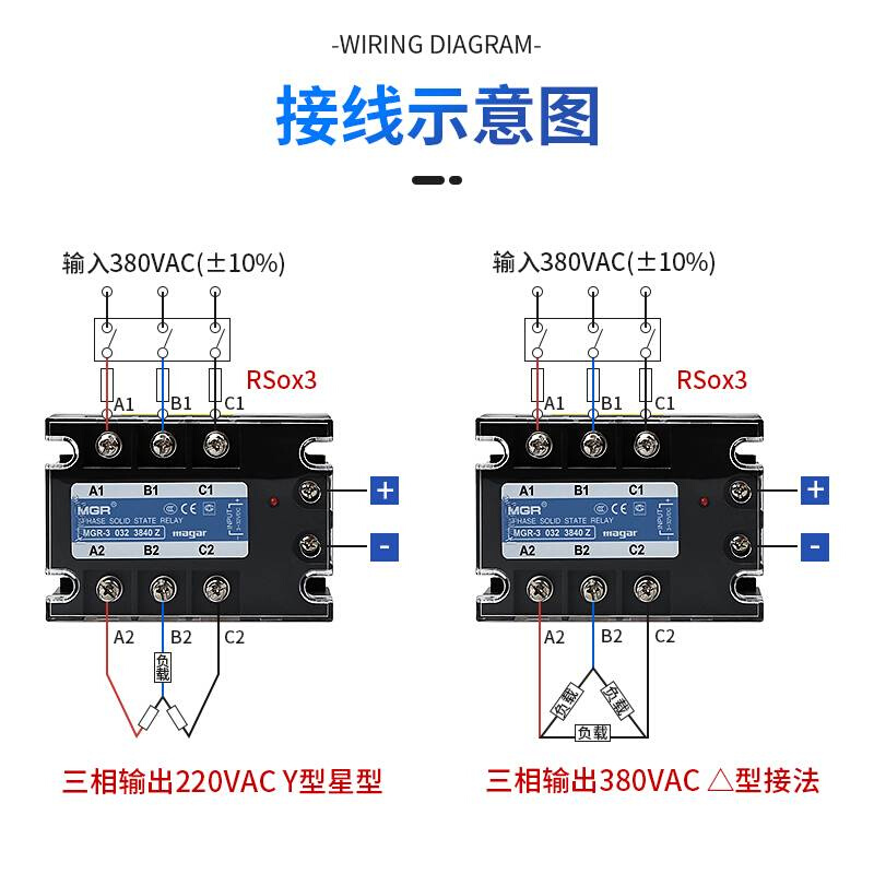 MGR-3 032 JGX SSR美格尔三相固0态继0电器直流交流384Z 25 6 80A - 图1