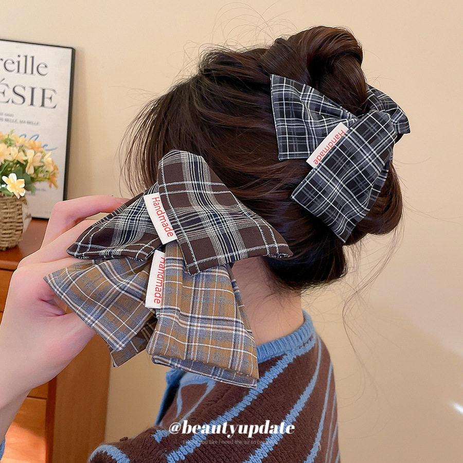 布艺网格亚克力三角发夹女后脑勺盘发学院风抓夹轻奢高级感鲨鱼夹,淘宝优惠券,粉丝福利购,淘宝优惠卷