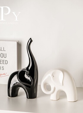 定制北欧高档摆件招财象轻奢高档家居酒柜装饰品客厅高级感摆件