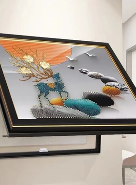 电表箱手工遮挡墙壁挂画液压干电表箱盒子餐厅遮挡挂画装饰立体画