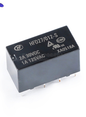 宏发继电器HFD27/005/012/024-S 5/12/24VDC 8脚超小型双列直插式
