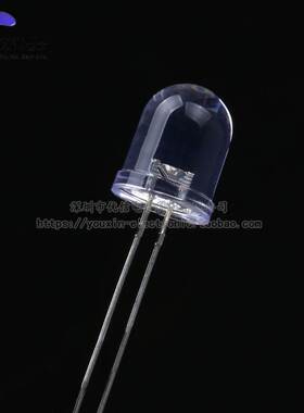 原装正品 10MM/F10直插圆头LED灯珠白发红 红色发光二极管 长脚