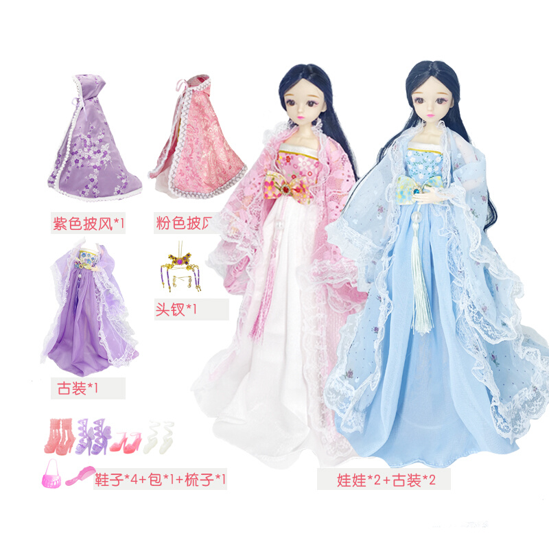 古装娃娃套装玩具女孩中国风古风公主30cm洋娃娃换装玩具女儿礼物 - 图1