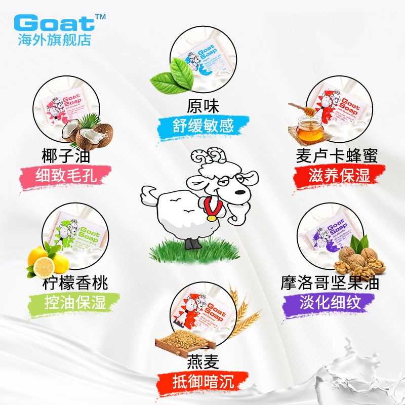 【1块装】Goatsoap澳洲正品山羊奶香皂除螨洗澡洗脸祛痘家用 - 图1