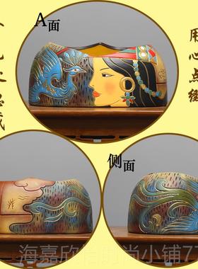 正品中式陶瓷鞋茶几玄入户进门口抽纸装柜饰品放关钥匙杂物收盒纳