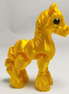 3D打印阳光彩虹小白马儿童玩具可爱关节可动桌面摆件