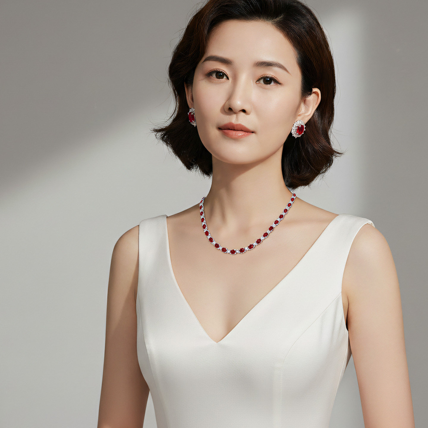 AILEQ纯银925耳饰高碳钻高级感大戴妃耳钉礼物高档耳饰坠合成红宝,淘宝优惠券,粉丝福利购,淘宝优惠卷