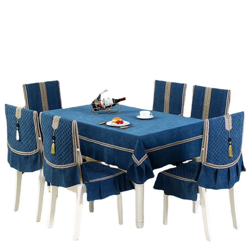 餐桌椅子套罩欧式桌布桌椅套布艺餐座椅椅套椅套装家用简约