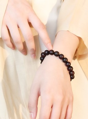 奇楠极降真香沉香手串女男复v古文玩散珠子木质串珠佛珠手链108颗