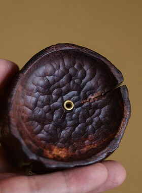 实木手工香插盖置功夫茶道配件中式复古实木制作