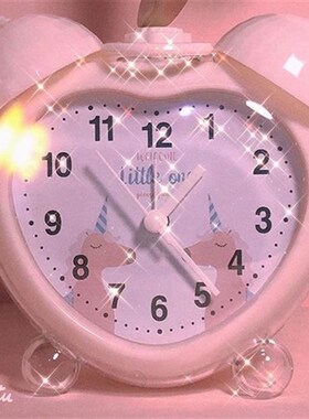 声音大小闹钟学生闹铃网红女可爱床头卧室夜光儿童女生公主闹钟