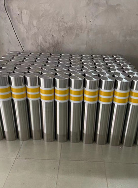 304不锈钢防撞柱固定预埋路桩车槽止车柱横道柱安全岛车挡警示柱