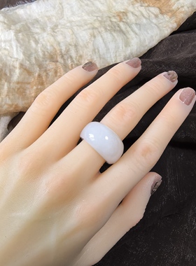 和田玉青海料浅香芋紫馒头戒指