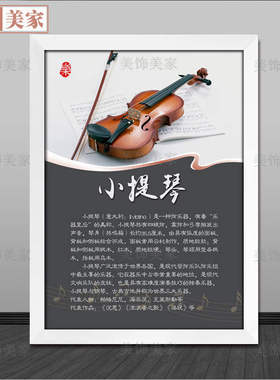 琴行挂画乐器知识简介壁画音乐教室有框装饰画钢琴古筝吉他相框画