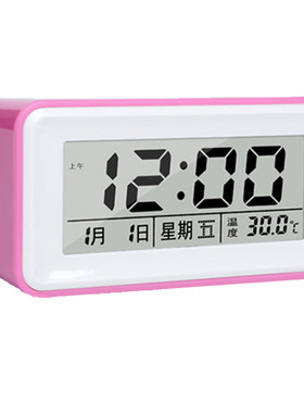 电子时钟大音量语音报时闹钟懒人智能闹钟简约时尚夜光桌面学生