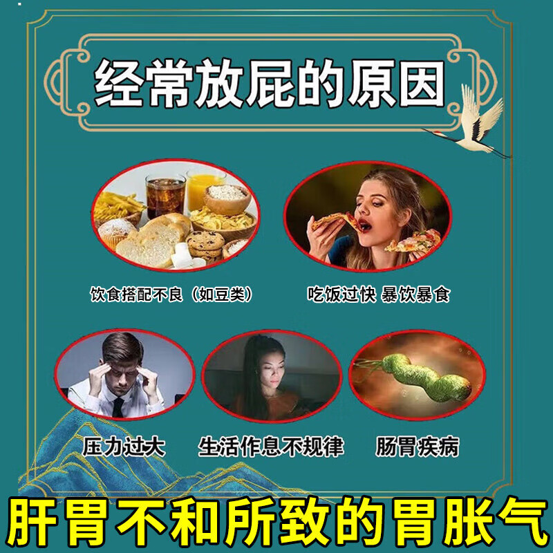 治疗放屁多吃什么药老放屁多的药调理肠胃肚子腹胀气屁多屁臭屁响