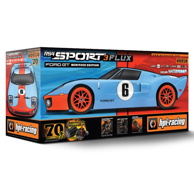 HPI RS4 Sport 3 Flux 福特GT 继承版 1/10无刷平跑车RTR #120098 - 图3