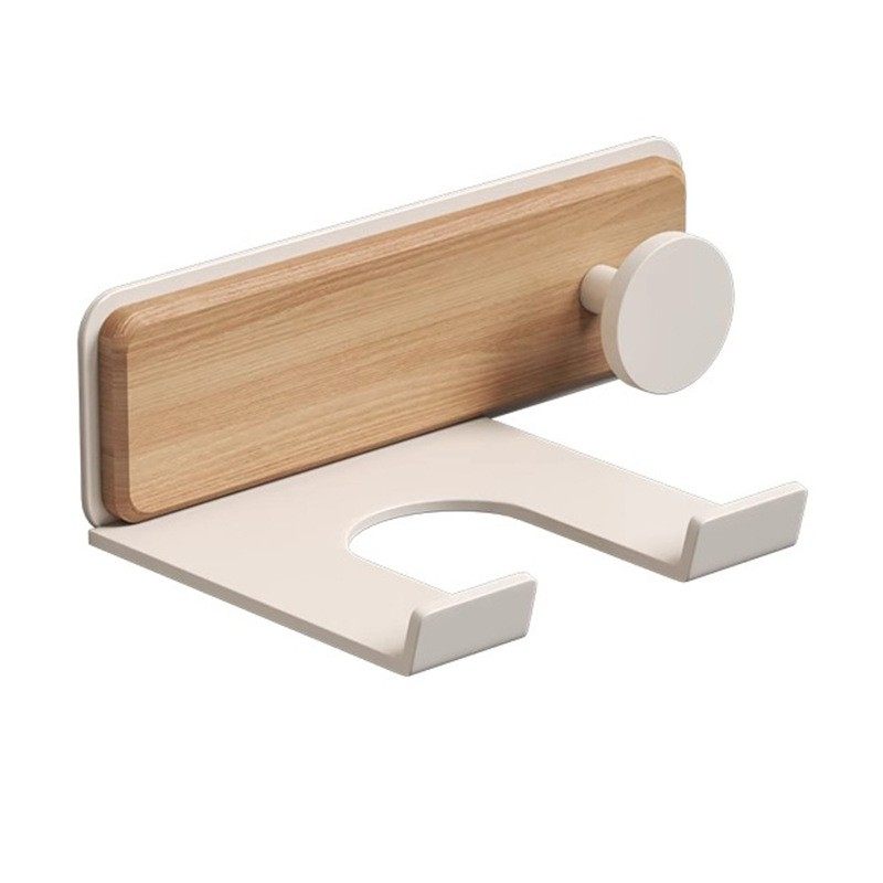 卫生间吹风机置物架免打孔收纳电吹风挂架吹风筒支架榉木浴室架子,淘宝优惠券,粉丝福利购,淘宝优惠卷